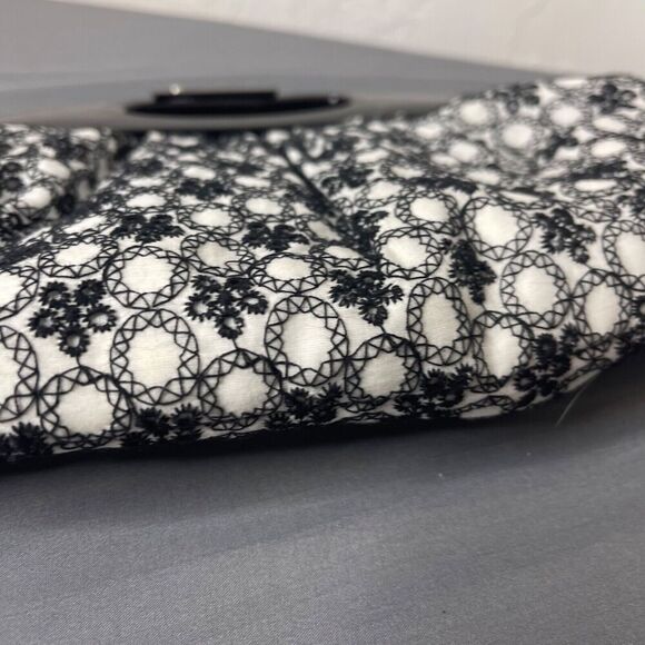 Ann Taylor Loft Vintage Inspired Eyelet Fabric Purse Clutch Handbag - Picture 4 of 16